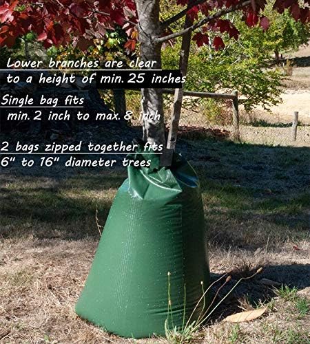 25 Gallon X-Large Tree Watering Bag, Slow Release Tree Drip Irrigation Bag, Automatic Water Saving Irrigation Water System, for Young&Newly Planted Trees&Evergreens&Shrubs