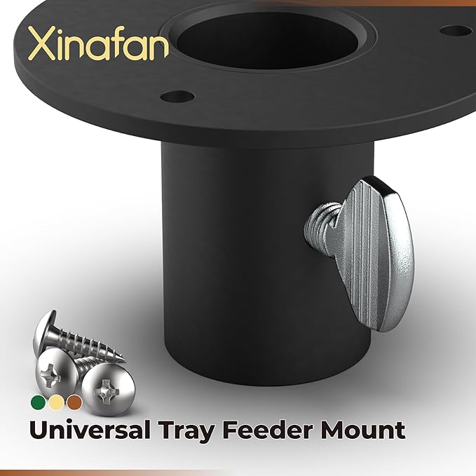 Bird Feeder Pole Mount Flange for Tray Feeders, 1202 Round Pole Flange for Mounting Bird Box Bird House Small Large Feeder or Platform on 1 Inch Pipes Poles, Steel, 1 in