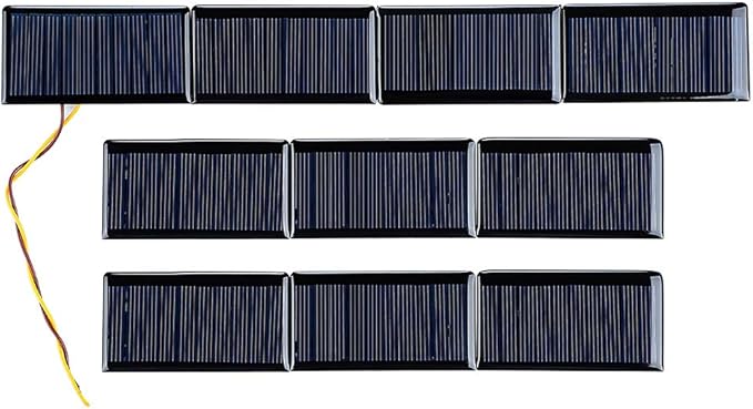 SUNYIMA 10Pcs 5V 60mA Mini Polycrystalline Solar Panels Cells 68mmx37mm/2.67"x1.45" for DIY Solar Cells Projects Toys