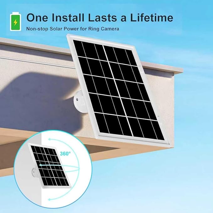 3 Pack Solar Panel Charger Compatible with Arlo Essential 2K Outdoor 2 Gen 3rd Gen, 2025/Essential XL Camera (2 Gen)/Essential Spotlight, Arlo Pro 6th Gen - 7W Power 10ft typeC Cable