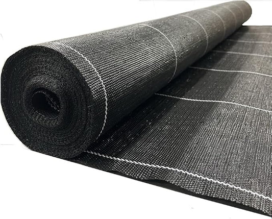 15Y Heavy-Duty Thick Weed Barrier Landscape Fabric – Polypropylene, Black, 3 ft × 32.8 ft (1 m × 10 m) – Heavyweight Weed Barrier Fabric, Weed Tarp for Garden & Lawn Weed Control