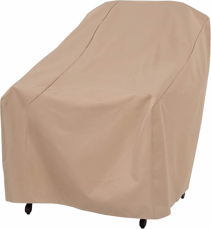 Modern Leisure Basics Patio Chair Cover - Weather-Resistant Fabric - Furniture Protection Perfect for Patio, Deck, and Porch - 33" L x 34" W x 31" H - Khaki, 2023