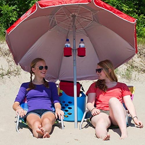 Wondershade Ultimate Portable Sun Shade Umbrella – Lightweight Adjustable Outdoor Patio & Beach Umbrella with Tripod Base (Red)