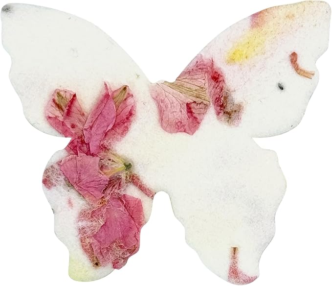 50pcs Small Pink & Yellow Butterfly Seed Paper – Writable & Plantable Wildflower, Mom's Gift for Mother’s Day, Use for Wedding, Baby Shower, Party Favors & Easter Decorations