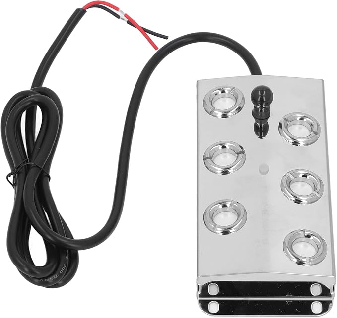 Focket Ultrasonic Fog Creator, 6 Heads Quiet Fogger IP67 1.5 m Cable 304 Stainless Steel for Landscape Halloween with Easy to Use Design