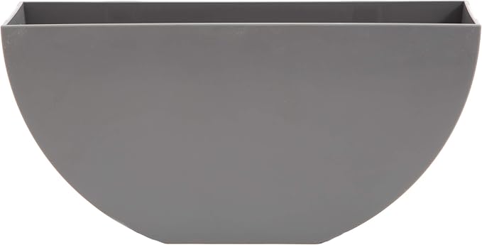 Bloem Bodye Half Moon Wall Mounted Hanging Planter 11" Charcoal Gray (BOD11908-HM)