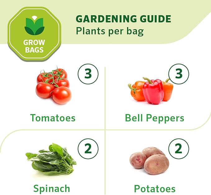 Coolaroo 2-Pack 10 Gallon Heavy Duty Plant Tomato Potato and Other Vegetables and Fruits Breathable Fabric Grow Planter Pot Bag with Handles, Desert Sand