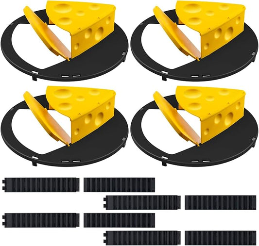 Mouse Trap Bucket, Bucket Lid Mouse Trap,Reusable Humane Mouse Traps for Barn Garage,Auto Reset Rat Trap Compatible 5 Gallon Bucket,4 Pack
