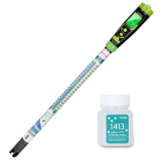 Truncheon Nutrient Meter for Hydroponics, PPM Meter for Nutrients Digital Water Tester EC TDS Tester(EC/PPM500/PPM700/CF) Specifically Designed for DWC,Reservoir, Aquaponics, Indoor Plant Grow