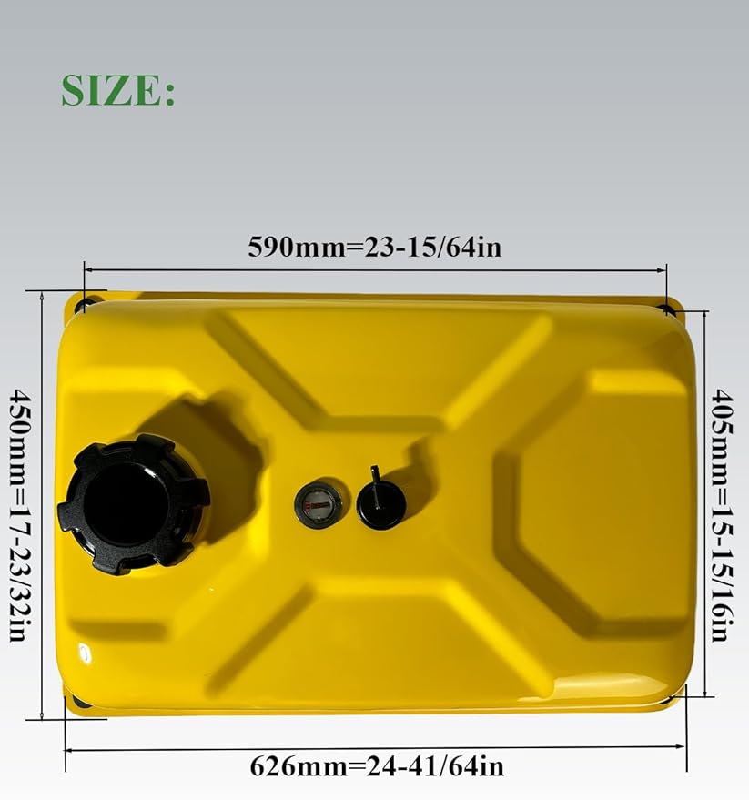 YAMAKATO ≈17x23.5" Generator Gas Fuel Tank for Champion 5500 6250 6500 6875 7000 7200 7500 7800 7850 8000 9000 9375 Watt Firman Honda Clone 5KW（7 gallons）