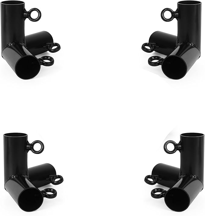 Aoneky 2'' Flat Roof Corner Canopy Fitting Couplers Kit - Frame Carport Connectors (4 Legs Kit)