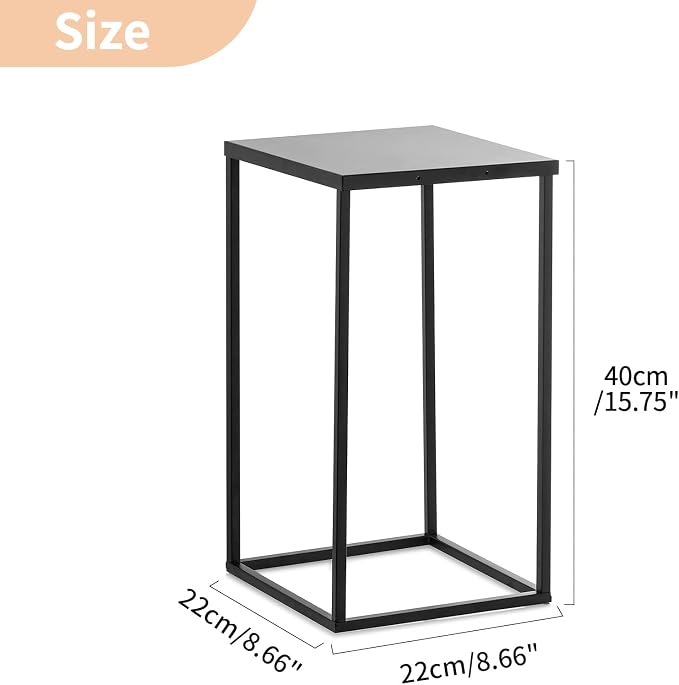 NUPTIO Black Metal Vase for Wedding Centerpieces - 10 Pcs 15.7 inch Tall Rectangular Vases for Tables
