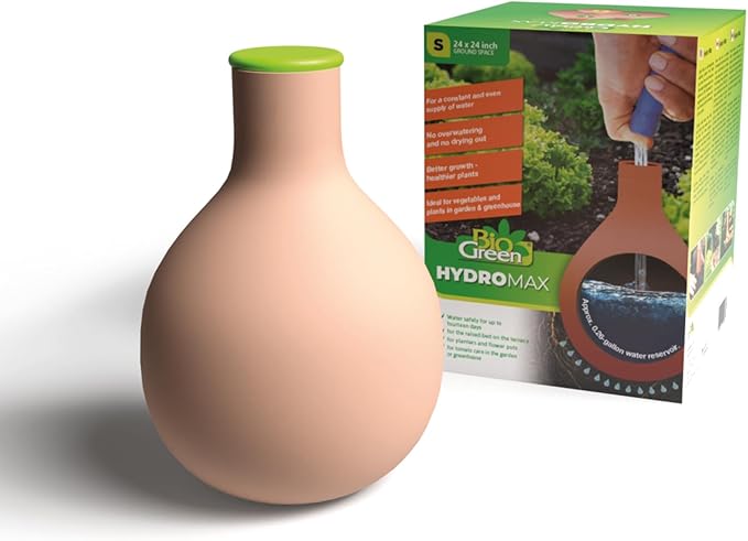 BioGreen Plant Self-Watering System Hydro MAX S | 0.3 gal | Irrigation Ø 23.6 in | Olla Made of Fired Clay | Environmentally Friendly | Terracotta Water Saver for Gardens, Vegetables & Raised Beds