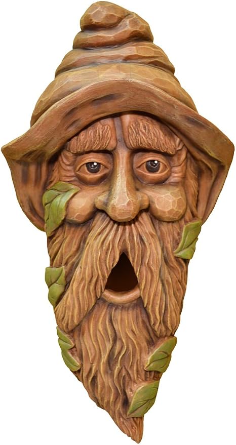Red Carpet Studios Outdoor Tree Face Birdhouse, 14", Long Face Hank