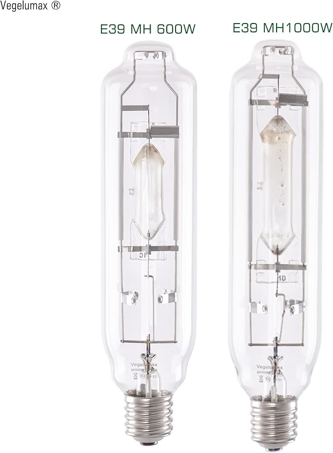 MH 1000W Metal Halide HID Grow Light Bulb Lamp High PAR Enhanced Blue and Violet Spectrums for Horticulture Indoor Plants,CCT 6000K,92,000 Lumens,Great for Commercial Applications,2 Pack