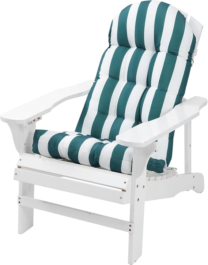 Enipate Weather Resistant Adirondack Chair Cushions High Back Indoor Outdoor Patio Tufted Lounge Cushion Seat Pads