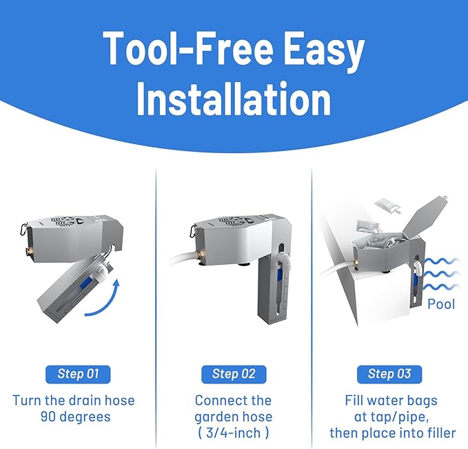 Automatic Pool Filler, Metal Construction with Anti-Corrosion Coating, 2 to 9 Inch Visual Water Level Adjustment, Pool Water Leveler Auto Fill, Pool Stuff, Swimming Accessories