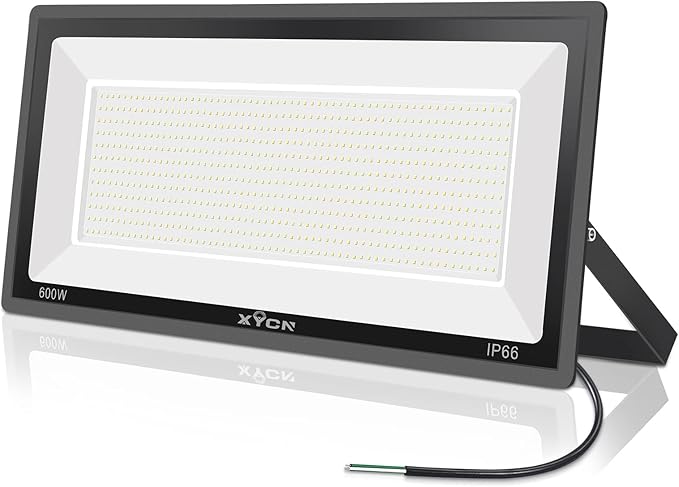 XYCN 600W LED Stadium Flood Lights Outdoor(3050W Equivalent),67500LM Super Bright LED Arena Lights,100-277V IP66 Waterproof 5000K Daylight White Commercial Lighting for Sports Fields and Counts