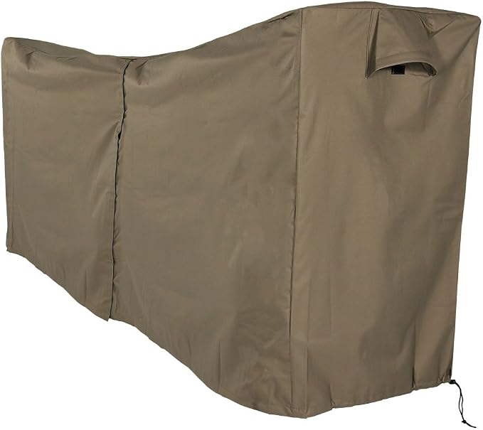 Sunnydaze 8-Foot Firewood Log Rack Cover - Weather-Resistant Outdoor Heavy-Duty Polyester with PVC Backing - Khaki