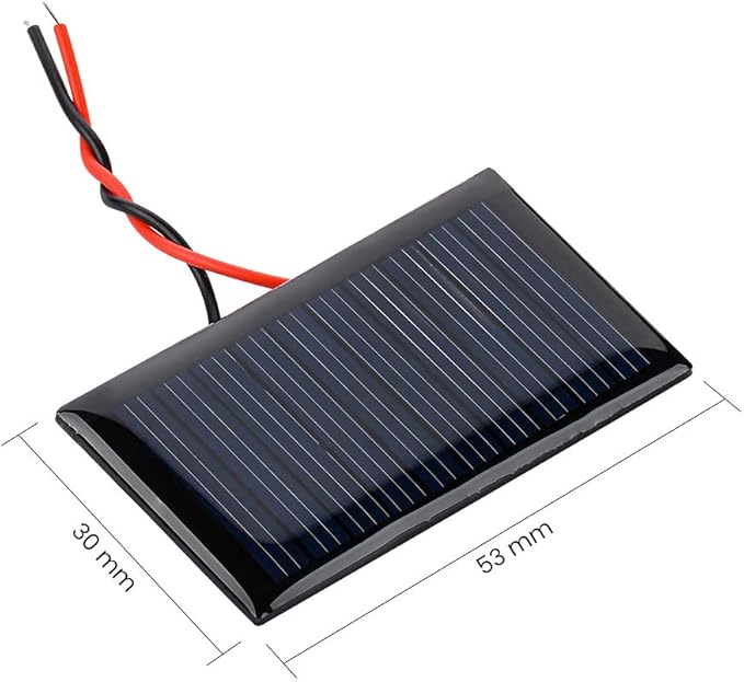 10Pcs 5V 30mA Mini Solar Panels for Mini Solar Cells DIY Electric Toy Materials Photovoltaic Cells Solar DIY System Kits 2.08"x1.18"(5V 30mA 53mmx30mm)