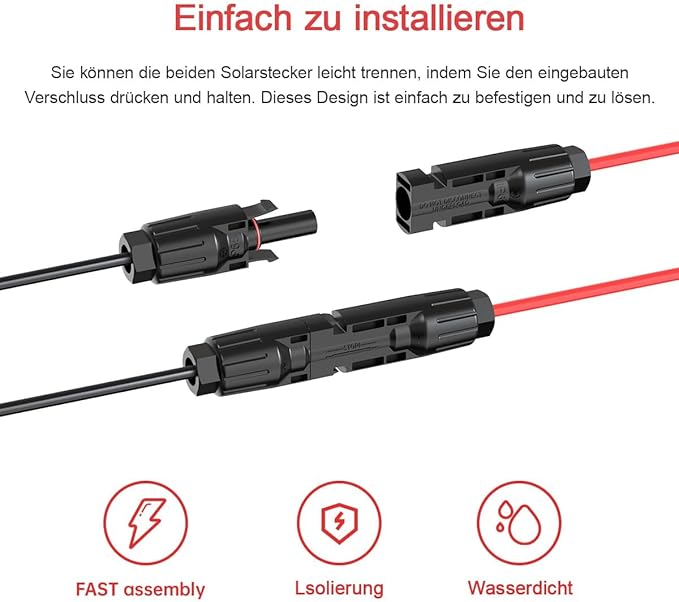 ELFCULB 10AWG 35FT XT60 Solar Cable 2 10 25 35 50 75 100FT XT60 Extension Cable Solar Panel Connector to XT60 Connector for Portable Power Station (35FT)