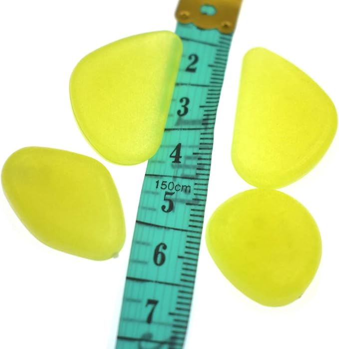 QTTLLI 450Pcs Glow Pebbles Glow in The Dark Decorative Stones Rocks for Garden Path Walkway Yard Fish Tank, Yellow