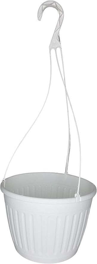 Landmark Plaics 10 inch Imperial Plastic Hanging Basket (White, 25)