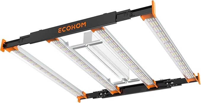 ECOHOM Bar 320W LED Grow Light, Full Spectrum, Dimmable, Daisy Chain, High PPFD, 3x3 Coverage, for Indoor Plants Seed Starting, Vegs and Bloom, Retractable, Pro Lamp for Grow Tent Commercial Use