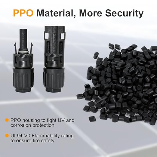 8AWG Solar Panel Connector, IP68 Waterproof 1500V Solar Connector, 70A Solid Tinned Copper Terminal, 5 Pairs with 2 Spanners for Solar PV Cable(10mm²)