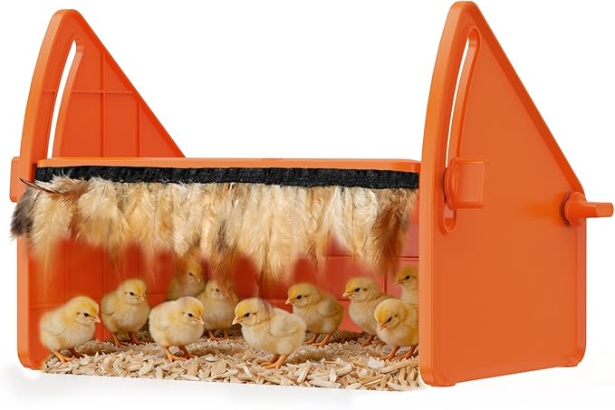 Heating Brooder Plate for Chicks Ducklings, Adjustable 3 Levels Temperature Brooder House for Keeping Poultry Warm(Orange, L)