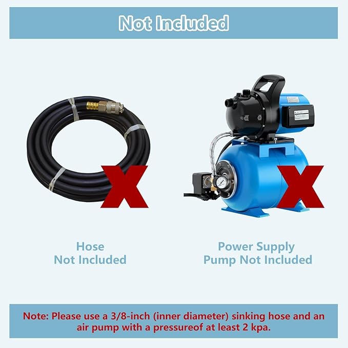 Holdly Pond Aerator Air Diffuser - Replaces Air Stone, Fish Pond Diffuser Self-Cleaning Not Easy to Clog, Pond Filtration Accessories Purify Water Quality Pond Aerator Diffuser