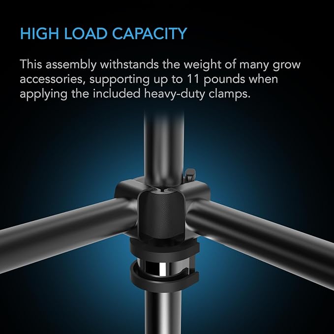 AC Infinity Heavy-Duty Grow Tent Mounting Bars 3x3', High Airflow CFM Kit Prevents Walls from Sucking in, Trellis and Supplemental Lights Mounting for All 3x3 Indoor Grow Tents
