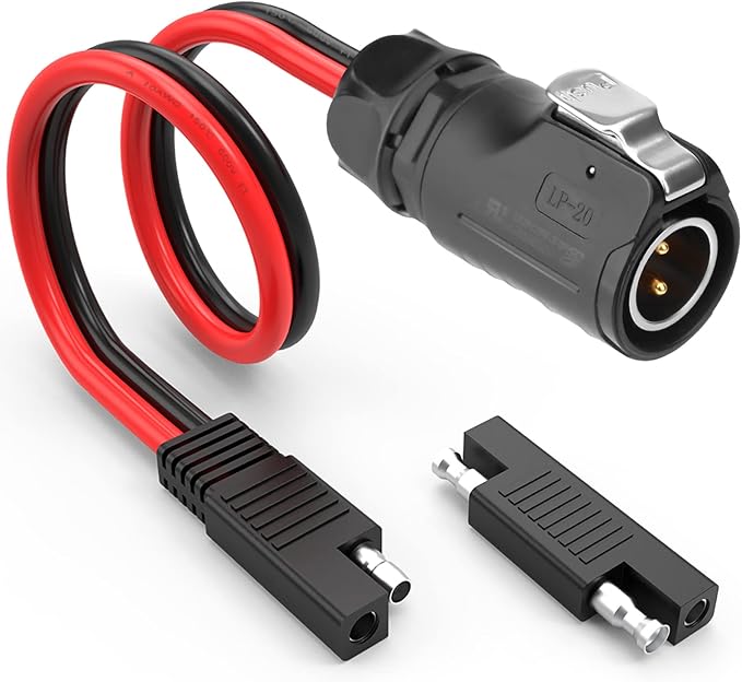 EXTRACTME 10AWG 2 Pin Power Industrial Circular Connector to SAE Adapter Cable, Furion Solar Plug to SAE Connector, Fit for Furrion, Solar Panel Suitcase, Forrest River RV Ports