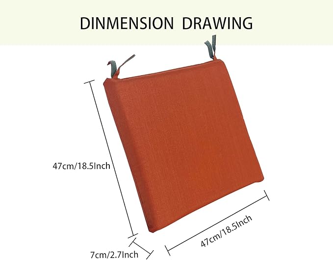 COZYVIDA 18.5x18.5 Inch Patio Chair Cushion 4 Packs Resilient Foam Filling Water-Resistant Tear-Resistant UV Resistant Weather Resistant UV-Resistant 1000+ Hrs for Patio Furniture,Quarry Red