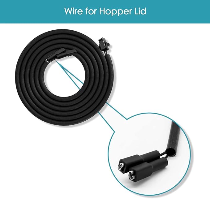 Hopper Lid/Door Switch Kit Replacement Part for Masterbuilt Gravity Series 560/800/1050 Digital Charcoal Grill + Smokers, 1 PC Hopper Lid/Door Switch and 1 PC Hopper Wire