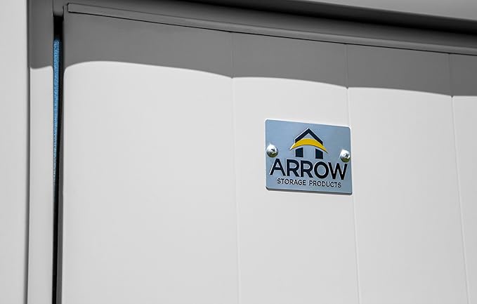 Arrow Select 10' x 4' Outdoor Lockable Steel Storage Shed Building, Flute Grey