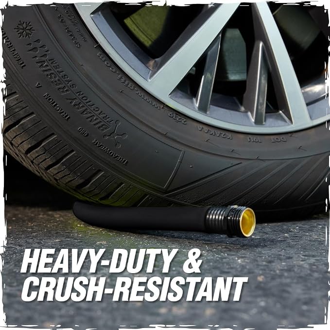 RUGGED RHINO Heavy Duty Garden Hose 25ft x 5/8in, Anti-Kink and Leakproof, Durable 4-Layer Construction, 500 PSI Burst, All Weather Outdoor Watering for Lawn, Garden, Flowers, Black and Orange