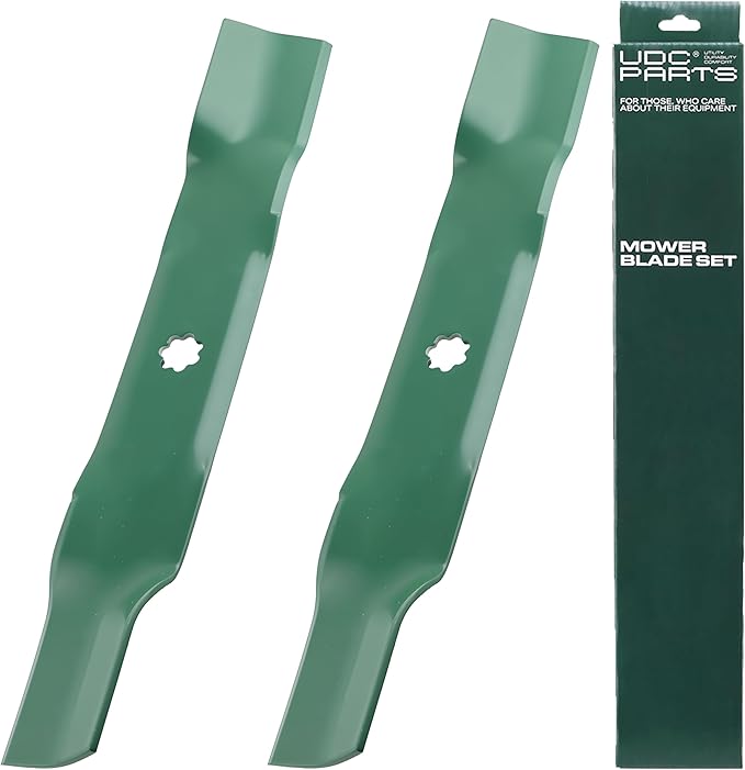 UDC Parts AM137327 Side Discharge Mower Blades Replacement for John Deere 42 Inch M154061 AM141032 EZtrak Z235 Z225 / 2 Pack High Lift