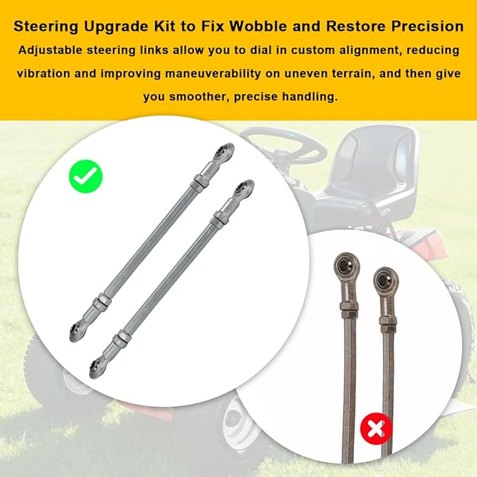MOTOQUEEN for Snapper Riding Lawn Mowers Steering Arm Upgrade Kit, Replace for 7301337BMYP & 7301338BMYP