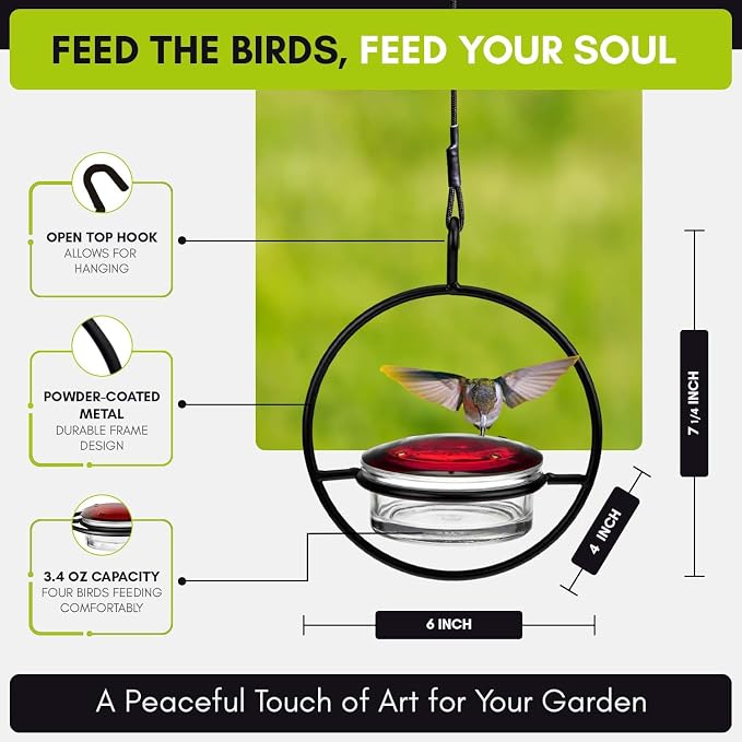 Mosaic Birds Hummble Slim Hummingbird Feeder, M045-301, 3.4 Ounce Capacity, Clear, 1 Piece