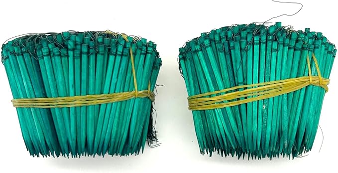 Yellow Brick Road 1000 Pack - 2 1/2" Green Wired Florist Picks -2 Bundles - 500 Picks per Bundle - Flower Arrangements- 2 Pack