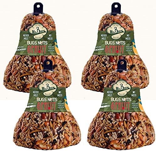 4-Pack of Mr. Bird Bugs, Nuts, Fruit Wild Bird Seed Bell 12.5 oz.