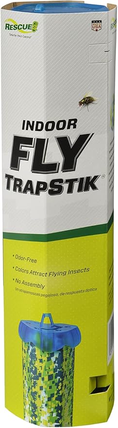 RESCUE! Fly TrapStik – Indoor Hanging Fly Trap - 6 Pack