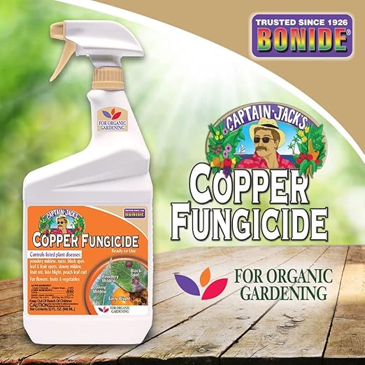Bonide Captain Jack's Copper Fungicide, 32 oz Ready-to-Use Spray for Organic Gardening, Controls Common Diseases (Pack of 5)