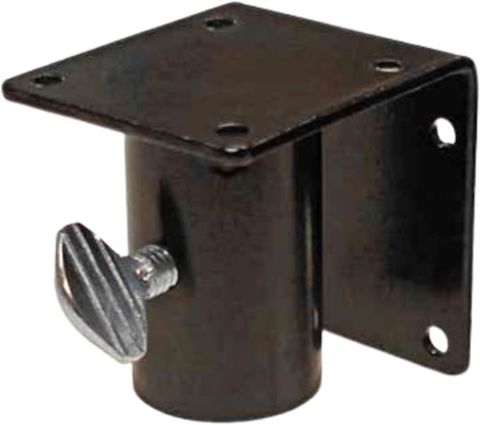 BestNest Pack of 4 Erva Bluebird House Pole Mounting Adapters – Black Steel Pole Mounts with Thumbscrew, Fits 1" O.D. Poles, Durable Powder-Coated Birdhouse Hardware