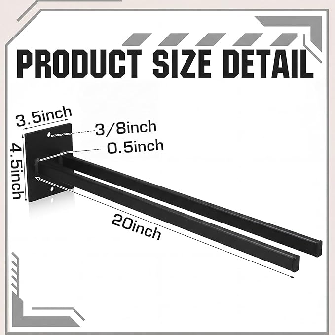 Zonon 2 Pcs Extra Long Tool Rack for Shovels Spades Rakes Brooms Shovel Holder for Truck and Shovel Rack Heavy Duty Powder Coated Steel Wall Mount Storage Organizer Garage and Shed (Black)