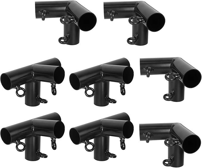 Aoneky 1 3/8'' Corner Flat Roof Canopy Fitting Couplers Kit - Frame Carport Connectors (8 Legs)