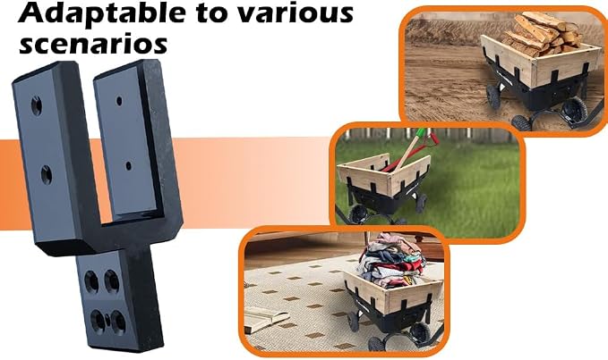 Heavy-Duty Sidewall Brackets (Set of 8) - Compatible with Gorilla Cart 7 & 12 cu/ft Models, Fits 3/4" x 2" x 2.5" Holes, Easy Installation, Extra Storage Capacity