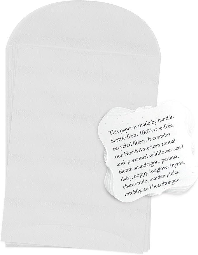 15pcs Blue Baby Bottles and 15-Set Planting Guide with Glassine Envelopes