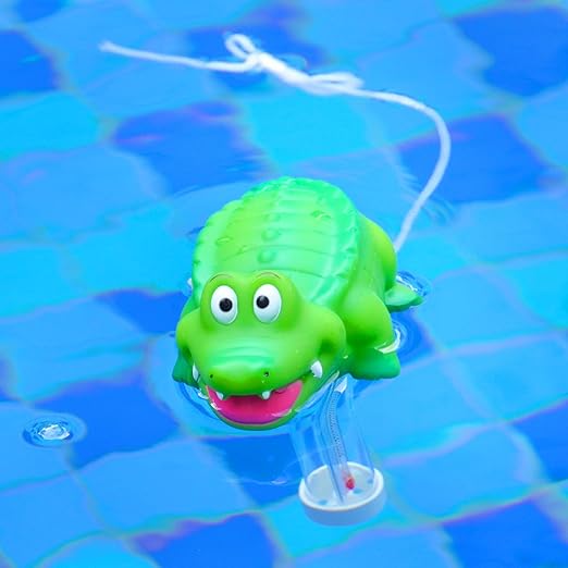 XY-WQ 2 Pack Floating Pool Thermometer, Large Size Easy Read for Water Temperature with String for Outdoor and Indoor Swimming Pools and Spas (Crocodile & Crab)